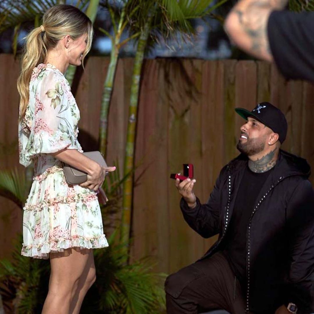 La romántica pedida de mano del cantante Nicky Jam a la modelo Cydney Moreau en San Valentín