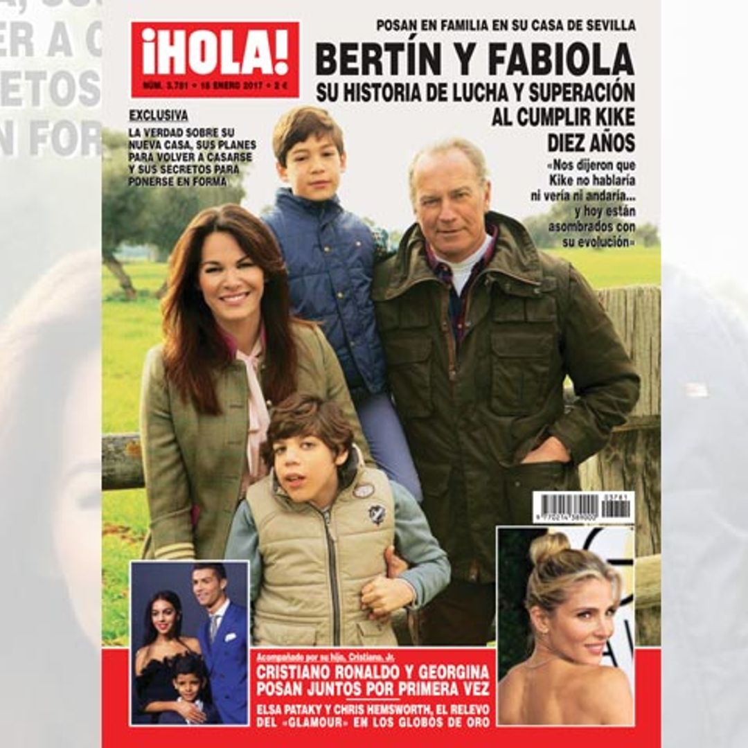 Exclusiva en ¡HOLA!, Bertín y Fabiola, su historia de lucha y superación al cumplir su hijo Kike diez años