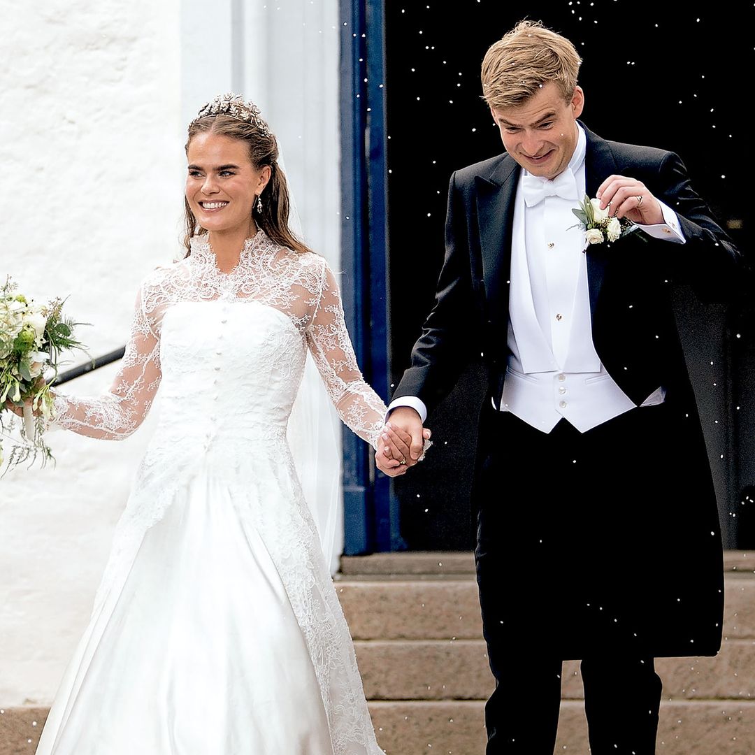 Boda de Gregers Carl Preben Ahlefeldt-Laurvig-Bille con Cecilie Juhl