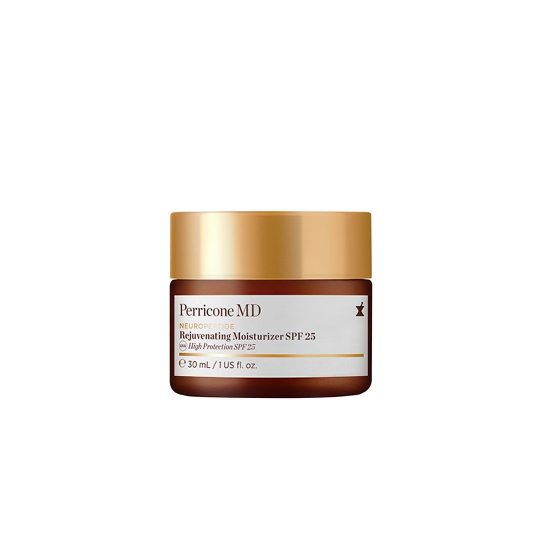 Neuropeptide Rejuvenating Moisturizer High Protection SPF 25, de Perricone MD (95 euros). Una crema de día que refuerza la función barrera, hidrata y protege la piel frente a las agresiones ambientales. 