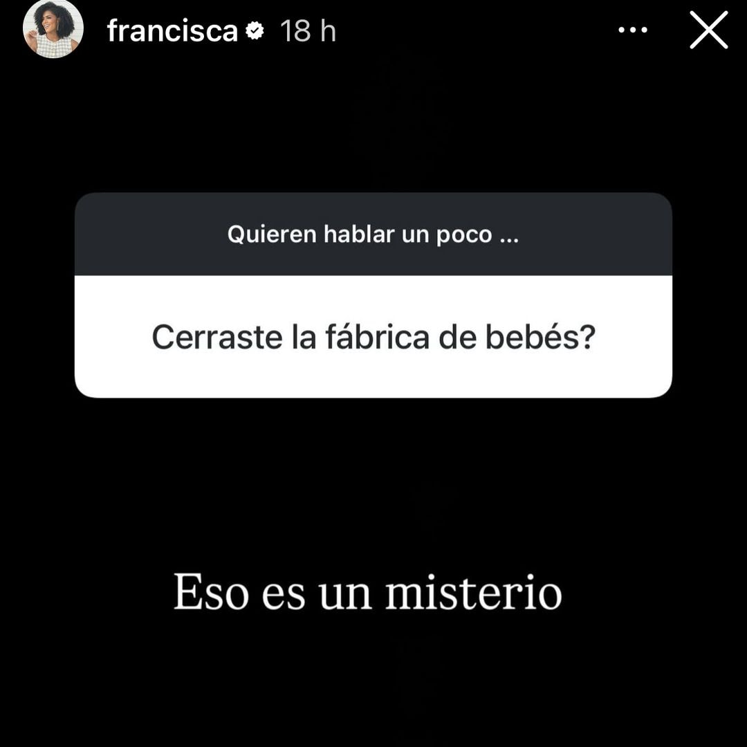 Francisca no reveló si solo se quedará con los tres niños o si piensa agrandar la familia más adelante.