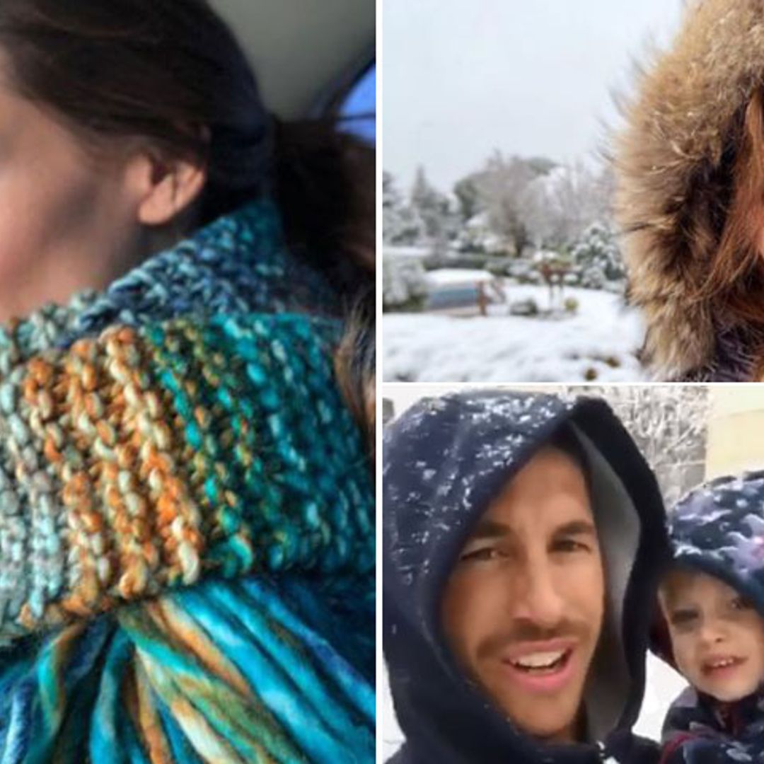 Así están viviendo las 'celebrities' el temporal de frío y nieve