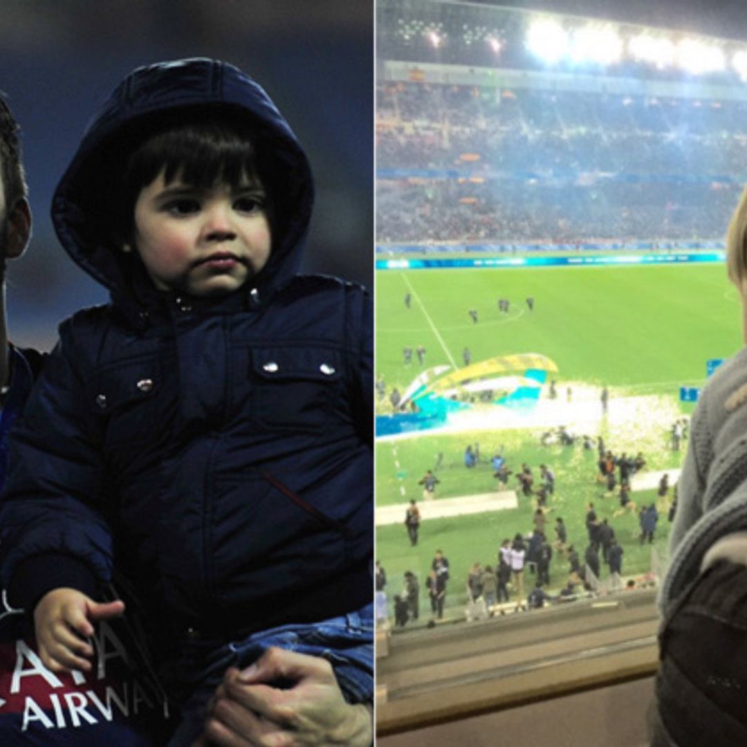 Con Shakira y sus hijos... Piqué triunfa en familia