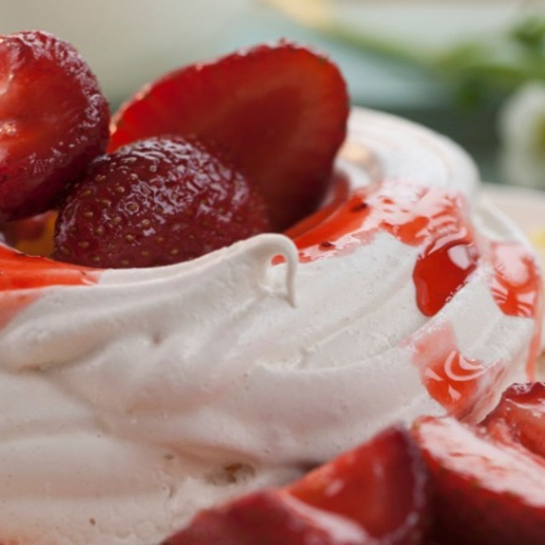 Merengues con fresas