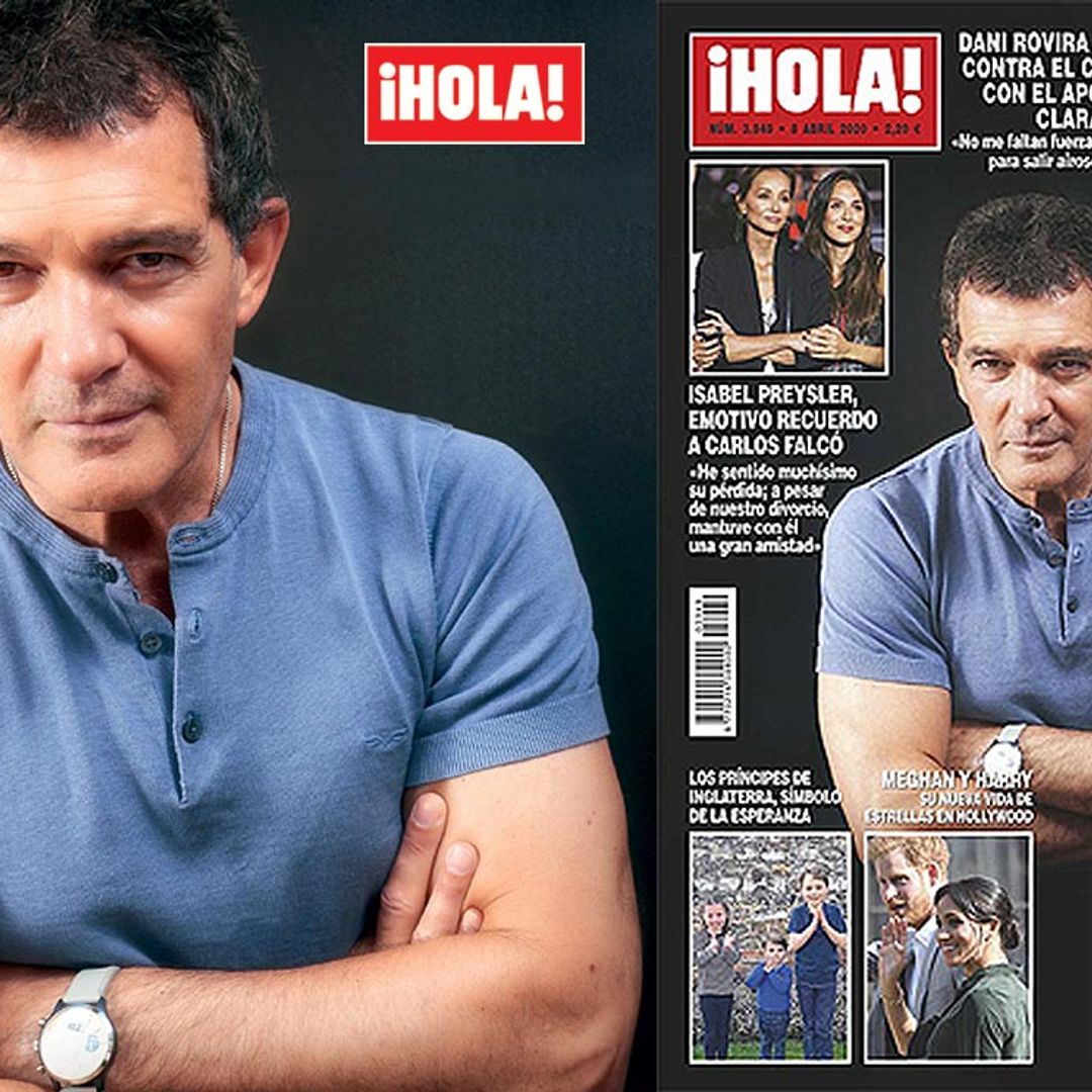 En ¡HOLA!, Antonio Banderas, confesiones en la soledad de su casa de Málaga