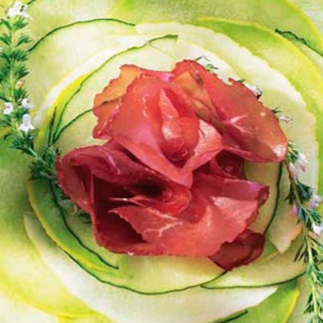 'Carpaccio' de melón con cecina