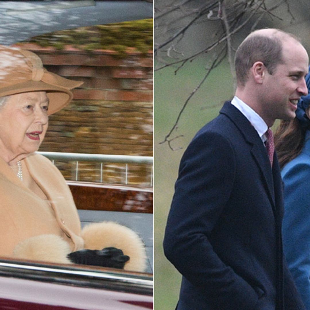 Los Duques de Cambridge se unen a Isabel II en la misa de Sandringham