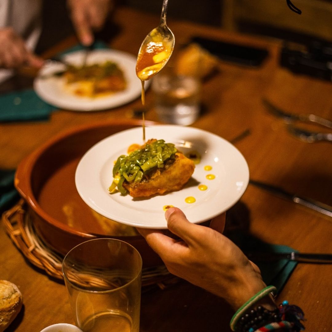 Bacalao a la vizcaína, taberna Txirrita, San Sebastián, Guipúzcoa