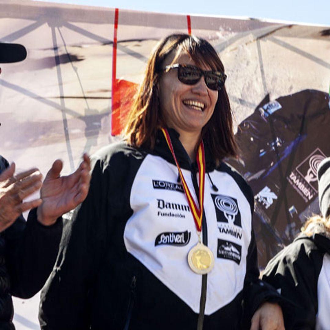 Los hijos de Irene Villa, su talismán tras ganar una medalla de plata en Sierra Nevada
