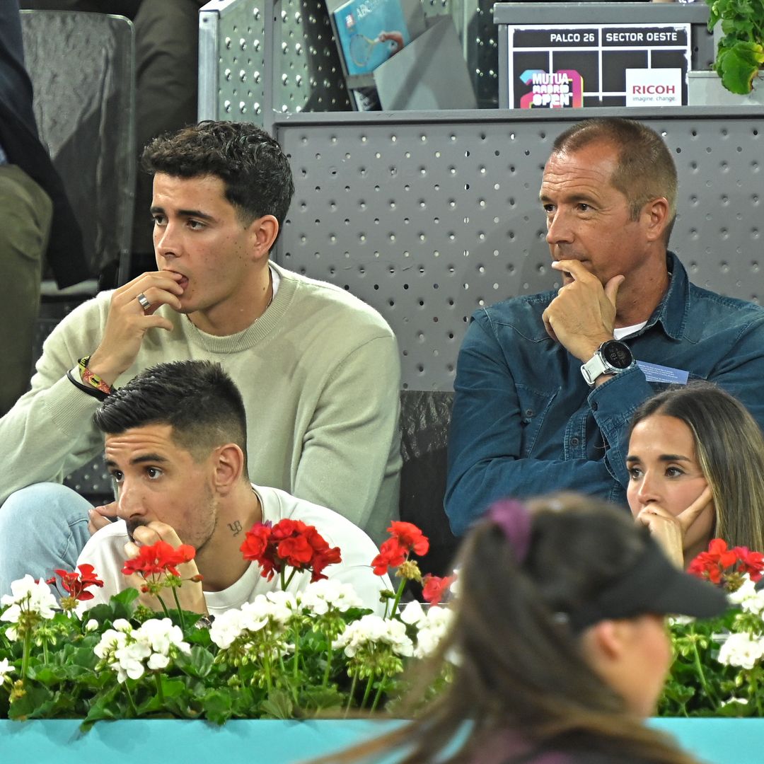 Manu Carreño acude al partido de Rafael Nadal contra Miomir Kecmanovic en el Mutua Madrid Open, a 04 de mayo de 2022, en Madrid (España)