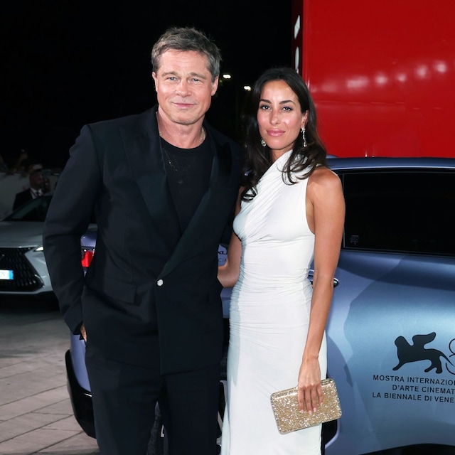 Brad Pitt e Inés de Ramón en la alfombra roja del Festival de Venecia