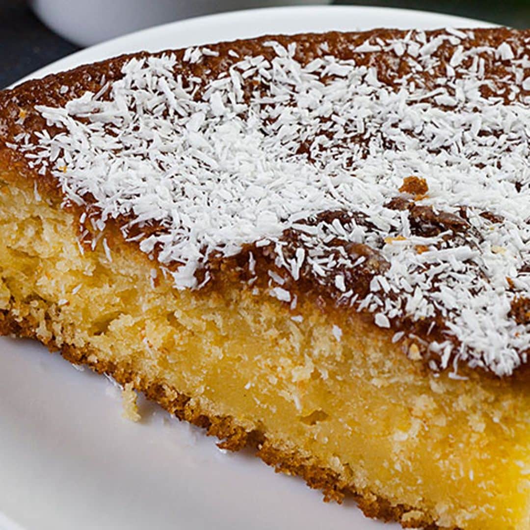 Bizcocho de vainilla y coco