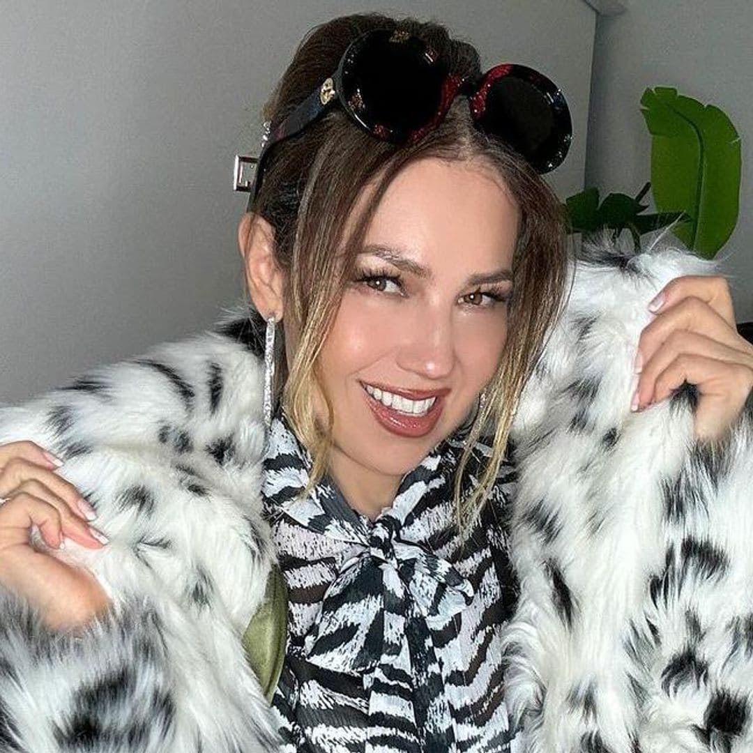 Thalía se suma a la tendencia ‘Mob Wife’