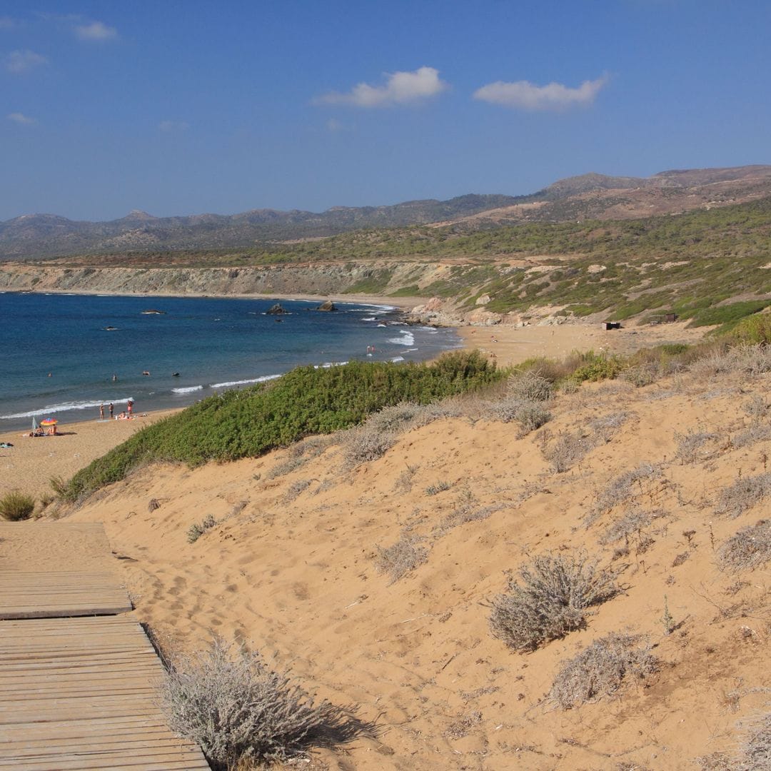 Lara Bay, conocida como la ‘playa de las tortugas’, en Chipre