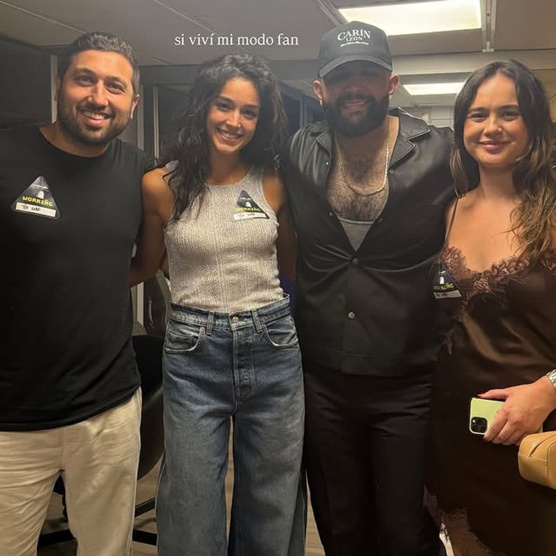 Ale Capetillo y su esposo tuvieron la oportunidad de convivir con Carín León tras bambalinas