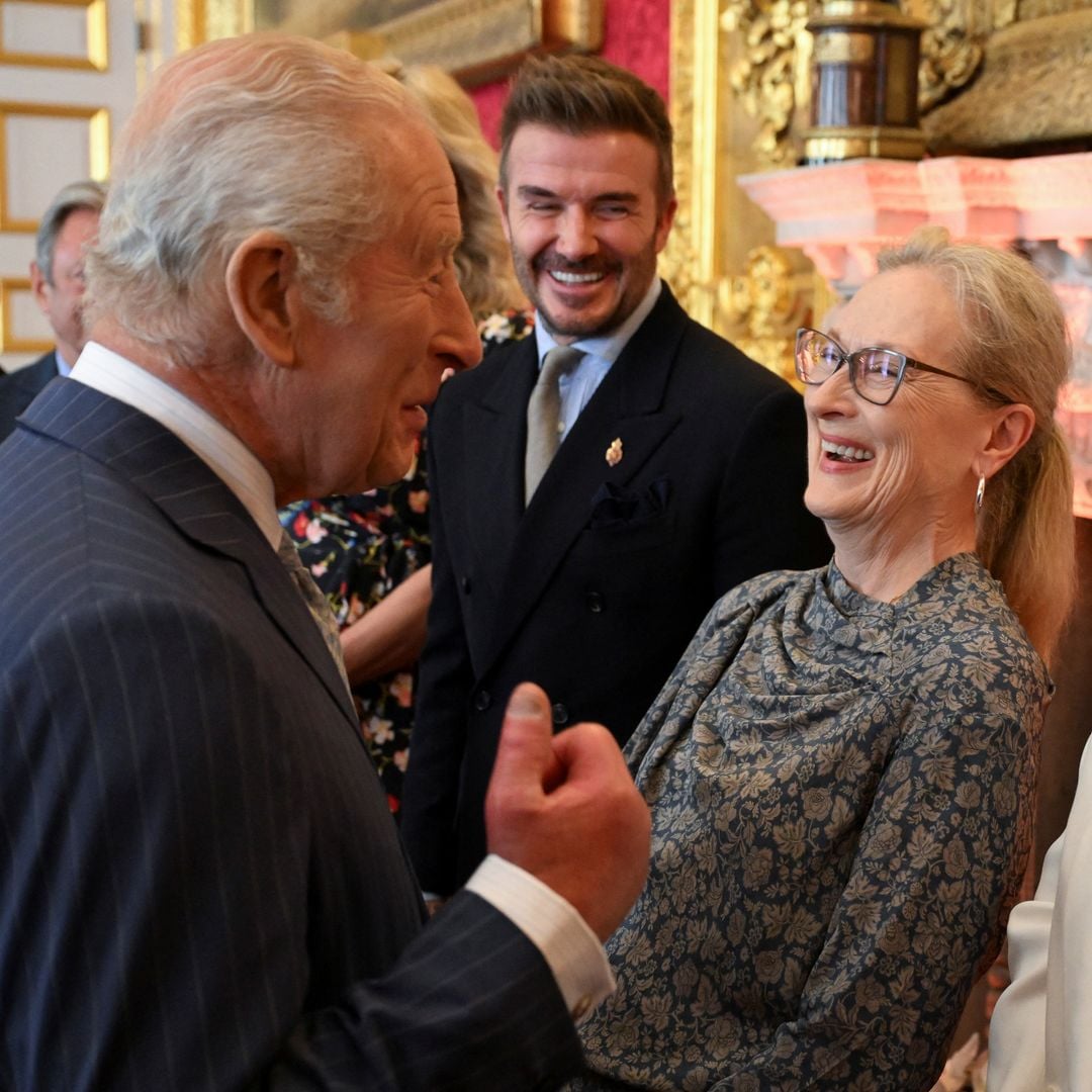 El curioso encuentro de Carlos III con David Beckham, Meryl Streep y Kate Winslet
