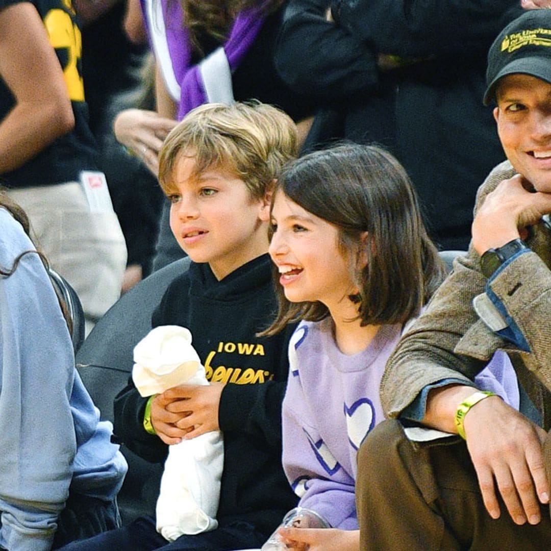 Ashton Kutcher y Mila Kunis reaparecen en público con sus hijos