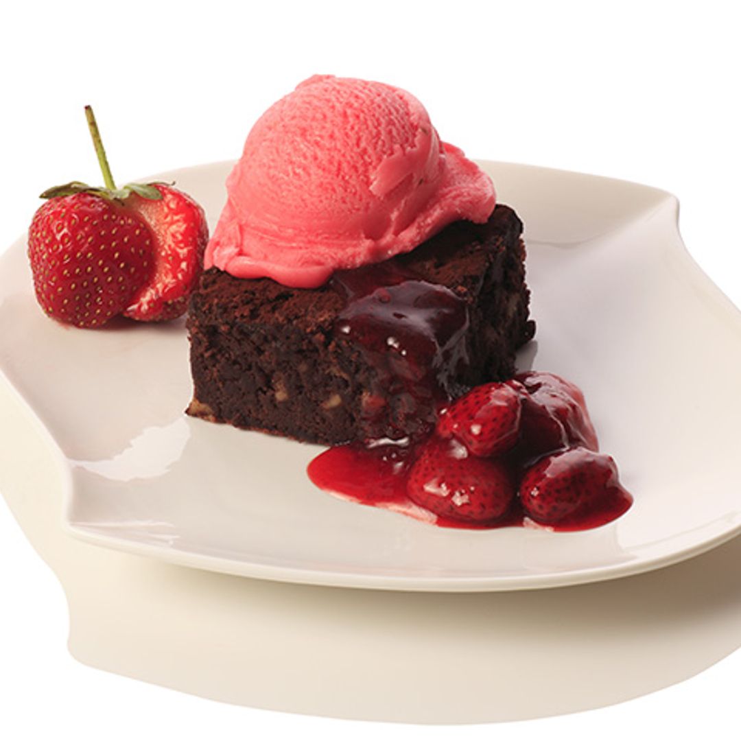 'Brownie' de fresa: delicioso contraste de color y sabor