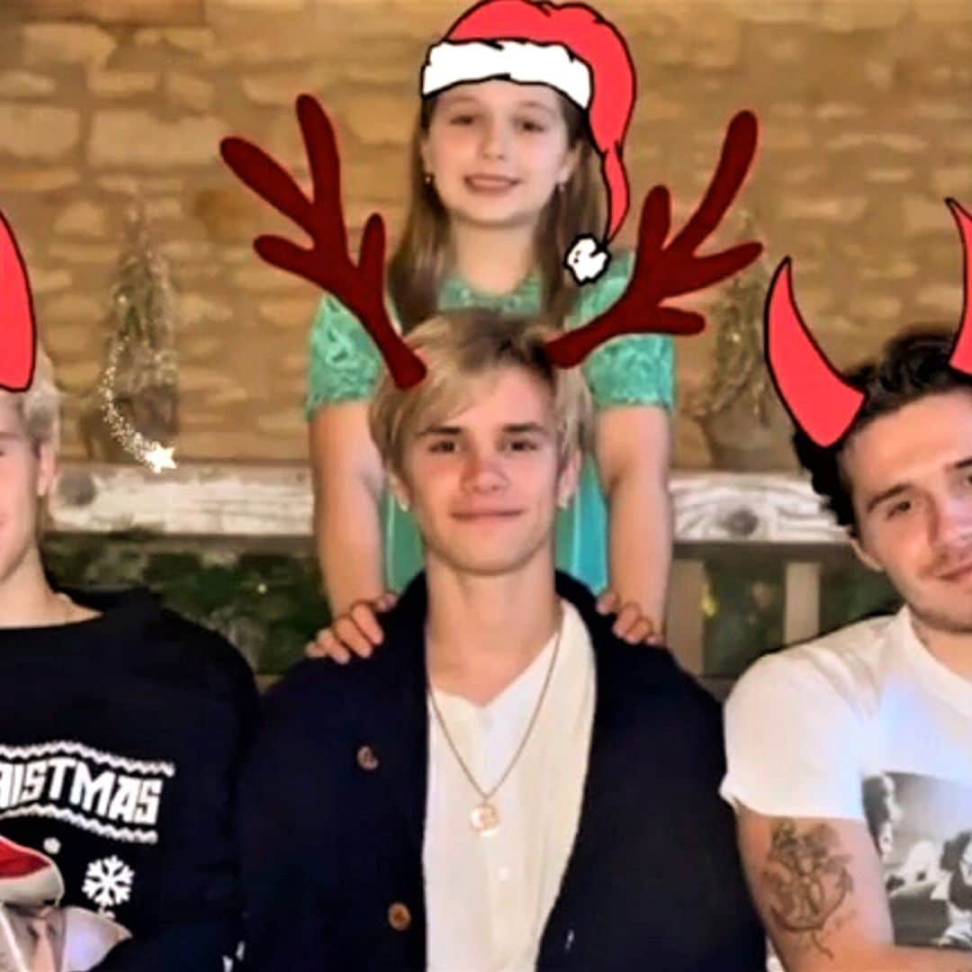 El desternillante 'making of' de la felicitación navideña de los Beckham