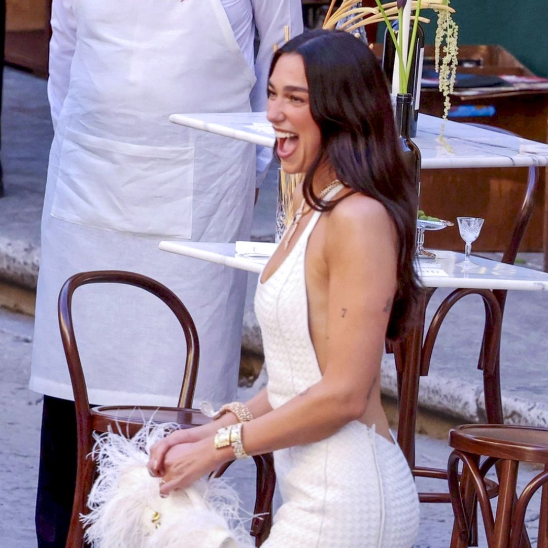 Dua Lipa y Callum Turner inician los festejos de su boda en Italia: Así es el primer vestido de la novia
