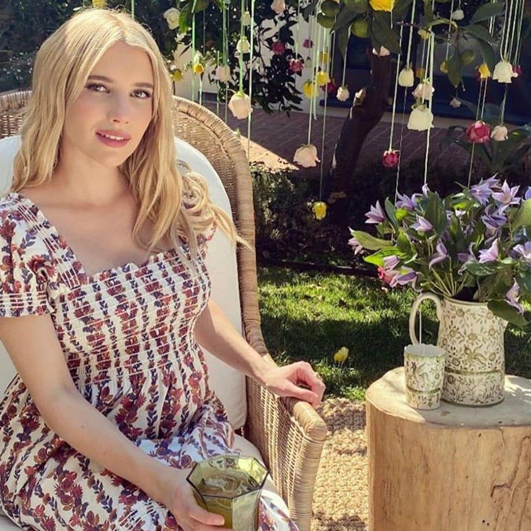 La primaveral 'baby shower' de Emma Roberts