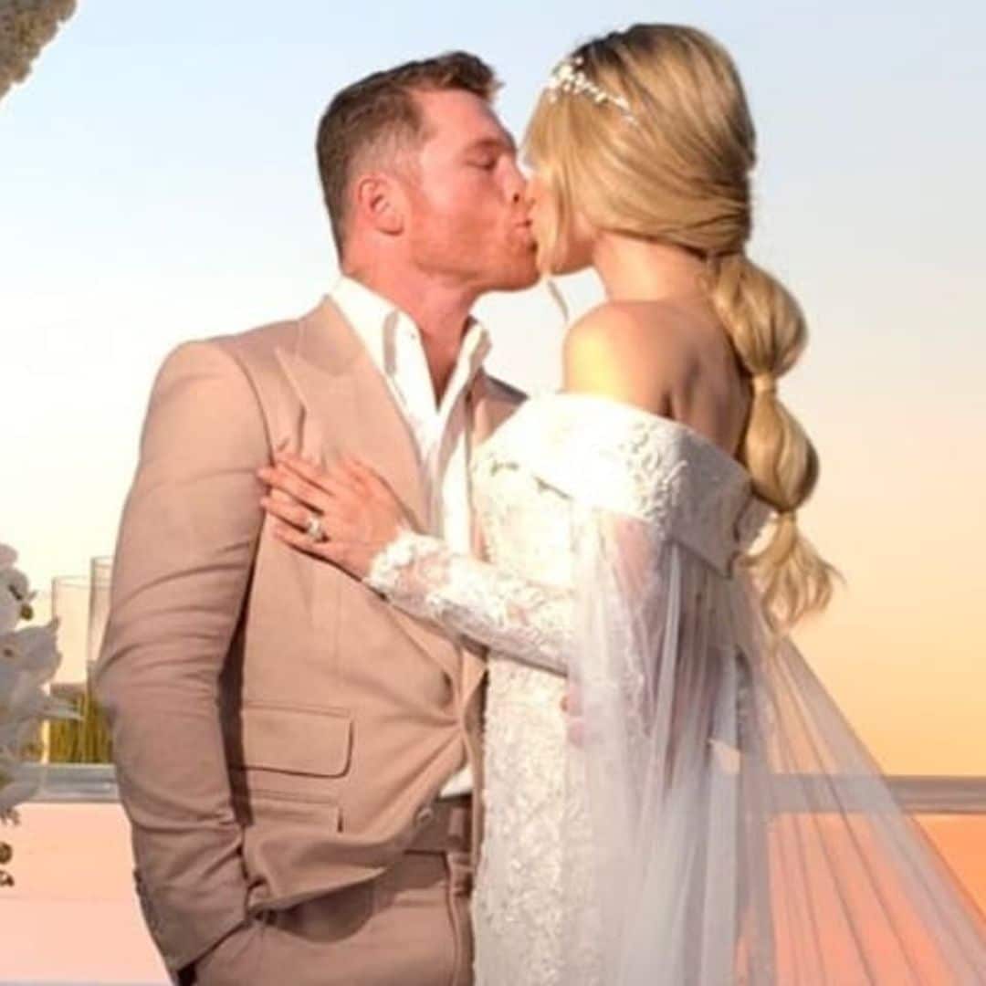 Así lucieron el Canelo Álvarez y Fernanda Gómez en su boda civil