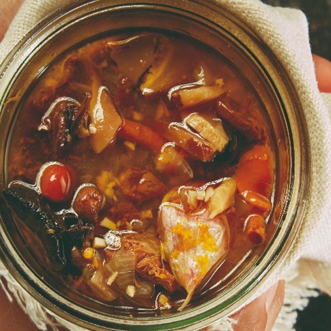 Sopa de setas exprés