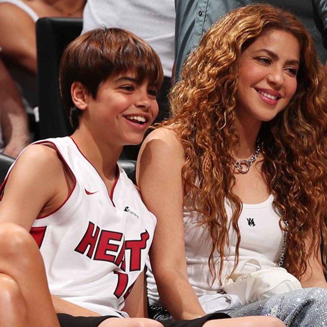 Shakira reaparece feliz junto a su hijo Milan en un partido de los playoffs de la NBA