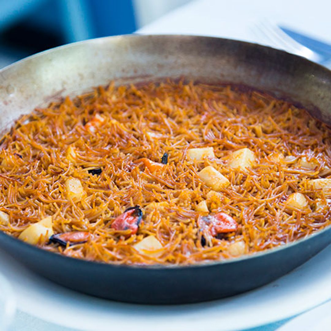 'Rossejat' de con calamar y mejillones