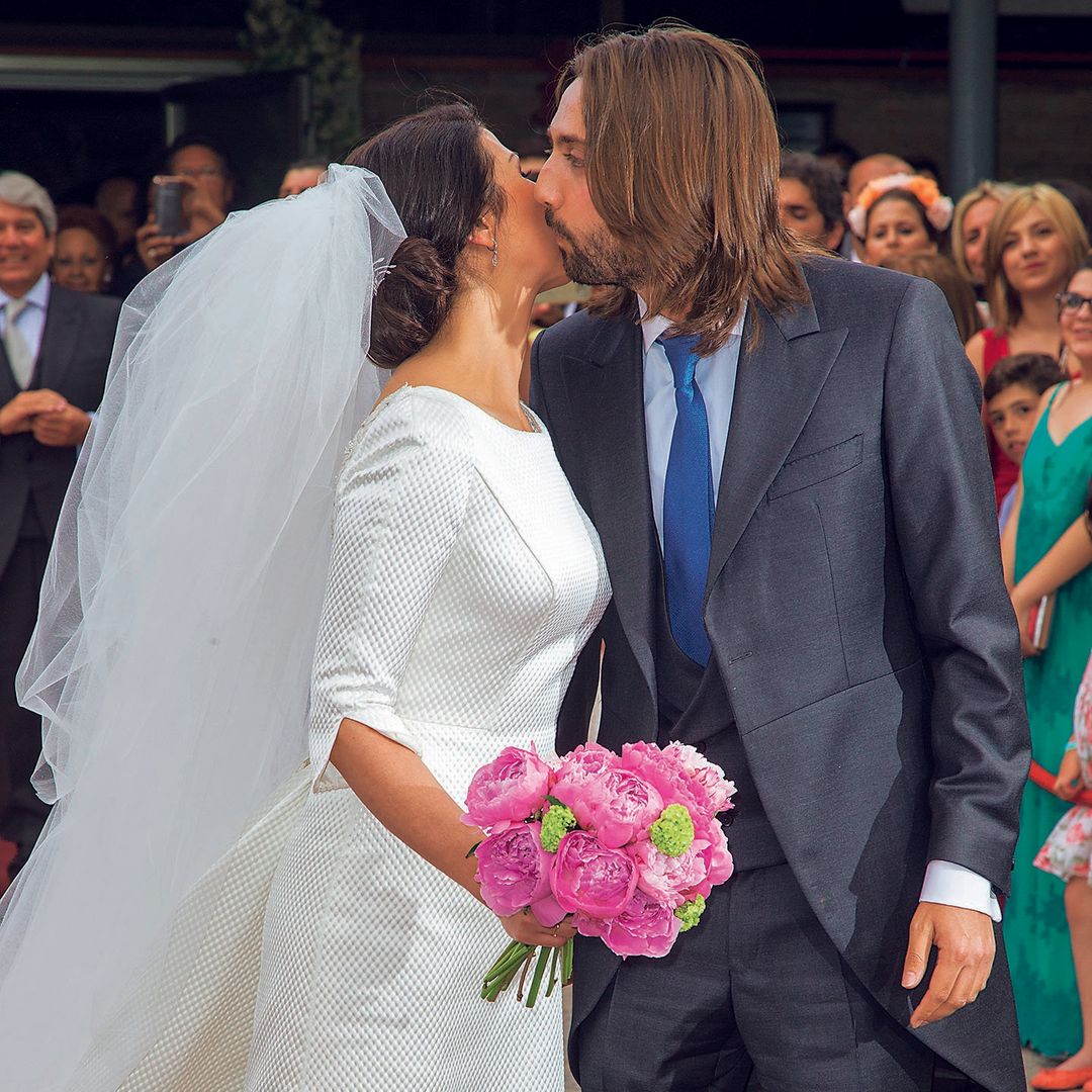 Sara Verdasco y Juan Carmona en su boda