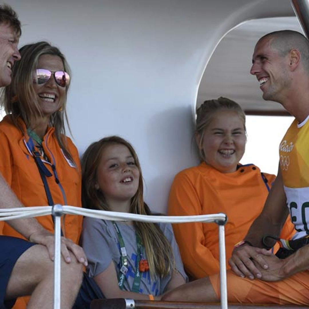 Los Reyes de Holanda y sus tres hijas arropan a sus olímpicos