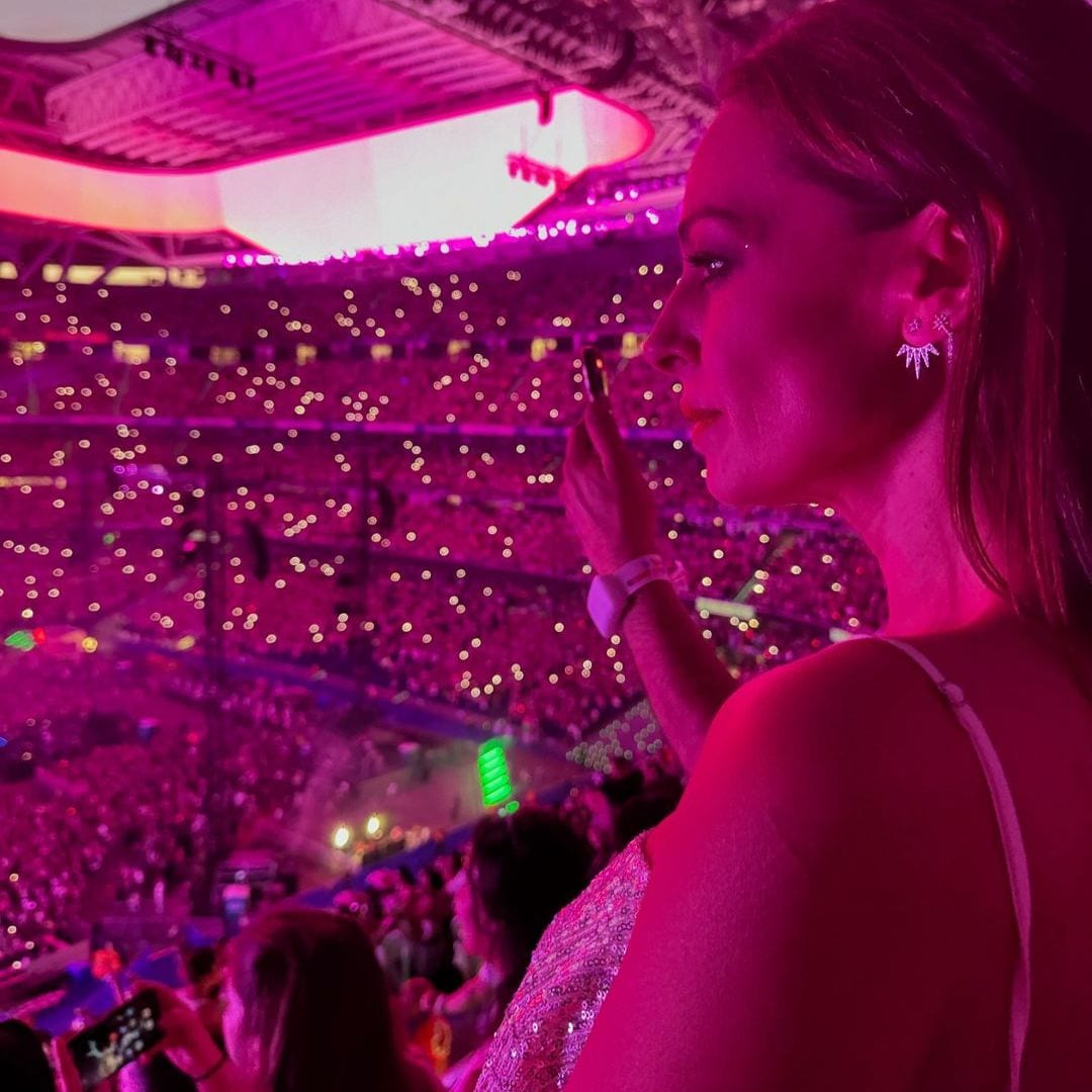 Eva González en el concierto de Karol G en julio de 2024