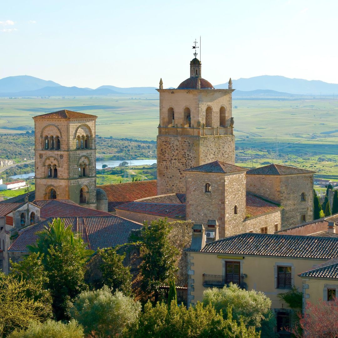 Vista de Santa María la Mayor desde la Alcazaba de Trujillo, Cáceres