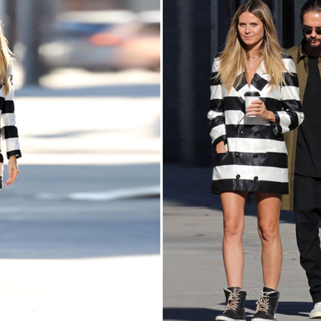 La clave de Heidi Klum para transformar su ‘outfit’ en un look cómodo, ¡en un solo paso!