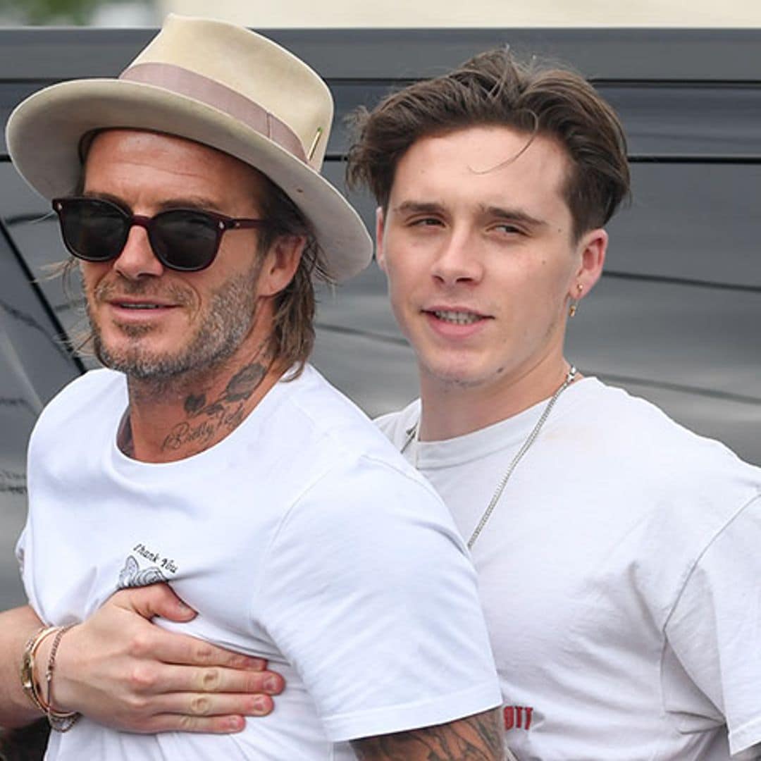 David Beckham guía a su hijo Brooklyn en sus primeros pasos por Nueva York
