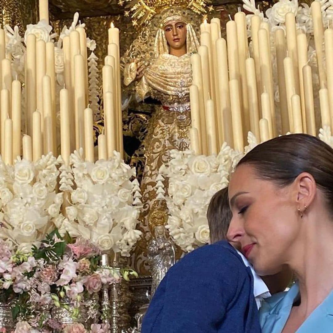 Eva González y su hijo Cayetano: sus imágenes más emotivas en el día grande de la Semana Santa sevillana