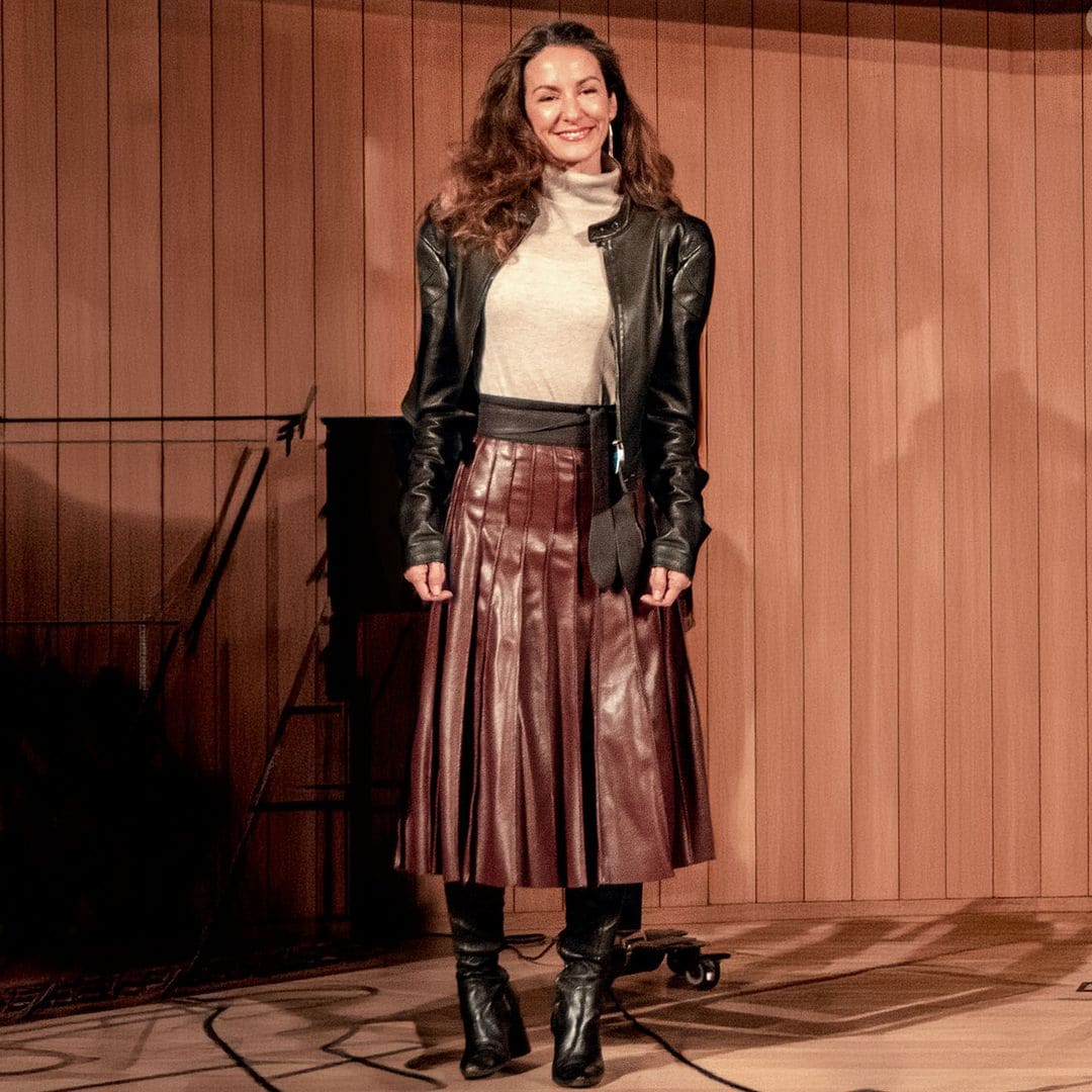 Telma Ortiz, hermana de la Reina Letizia, durante su intervención en la presentación de la Fundación Akram Loubad, en Barcelona