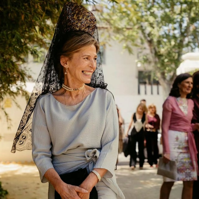 Madrina con mantilla