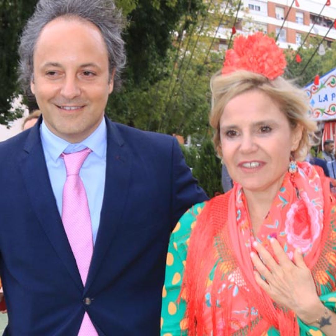 Eugenia Martínez de Irujo inaugura la Feria de Abril con Narcís Rebollo y su hija Tana