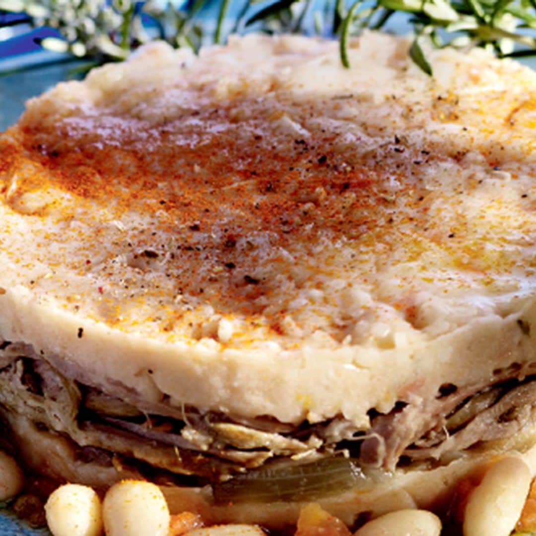 Parmentier de pechugas de pollo