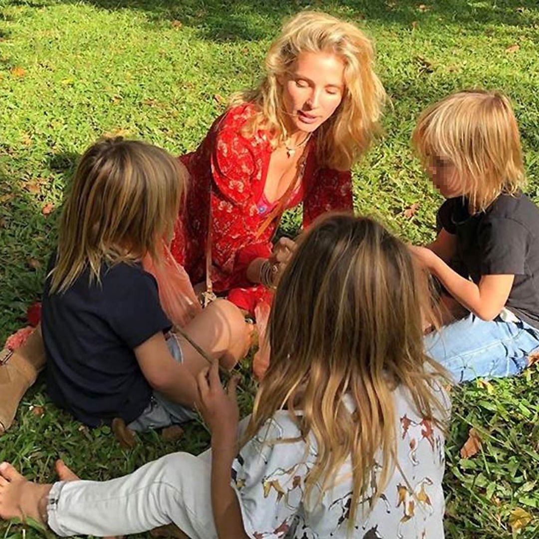 ¡Más difícil todavía! Elsa Pataky salta por los aires como toda una acróbata de circo
