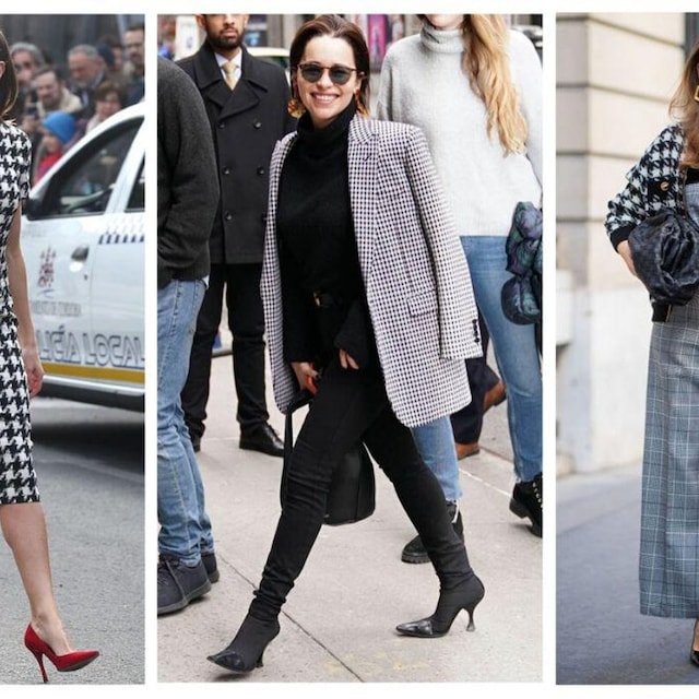 el estampado pata de gallo es tendencia esta temporada