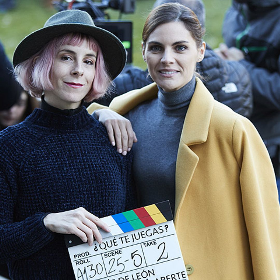 Amaia Salamanca luce nuevo 'look' en el set de rodaje