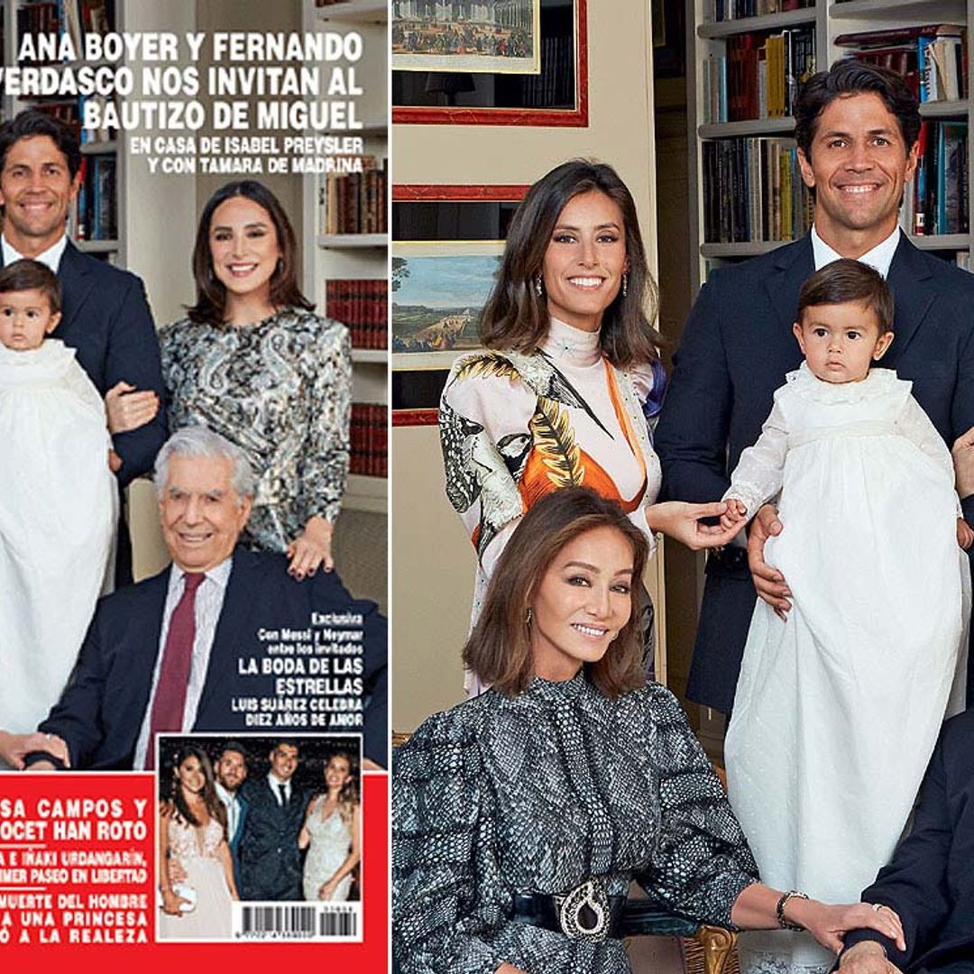 Exclusiva en ¡HOLA!, Ana Boyer y Fernando Verdasco nos invitan al bautizo de Miguel