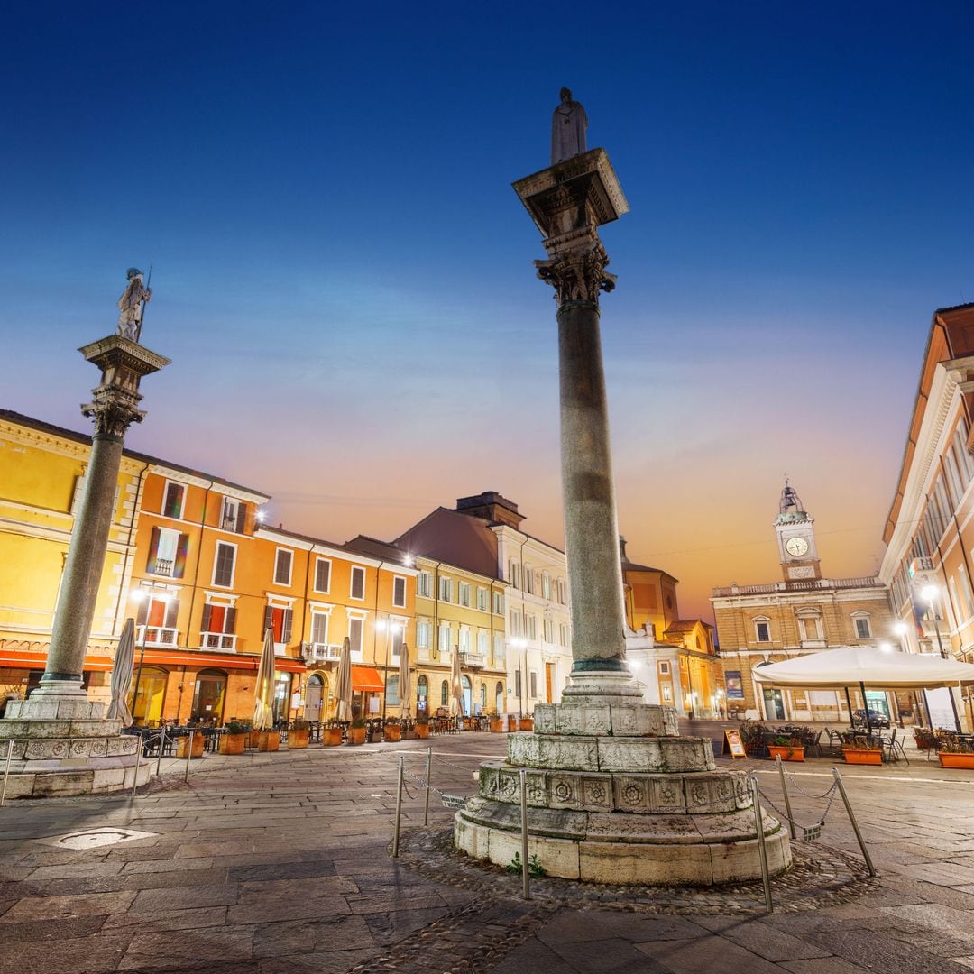 Plaza del Popolo, Rávena, Italia