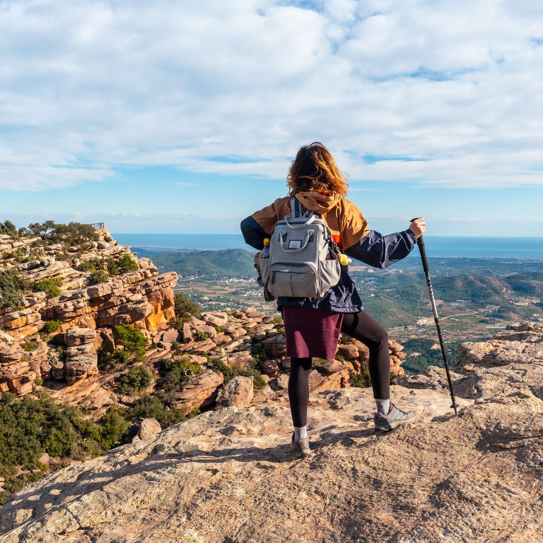 En la cima de la montaña El Garbí, Sierra Calderona, Valencia