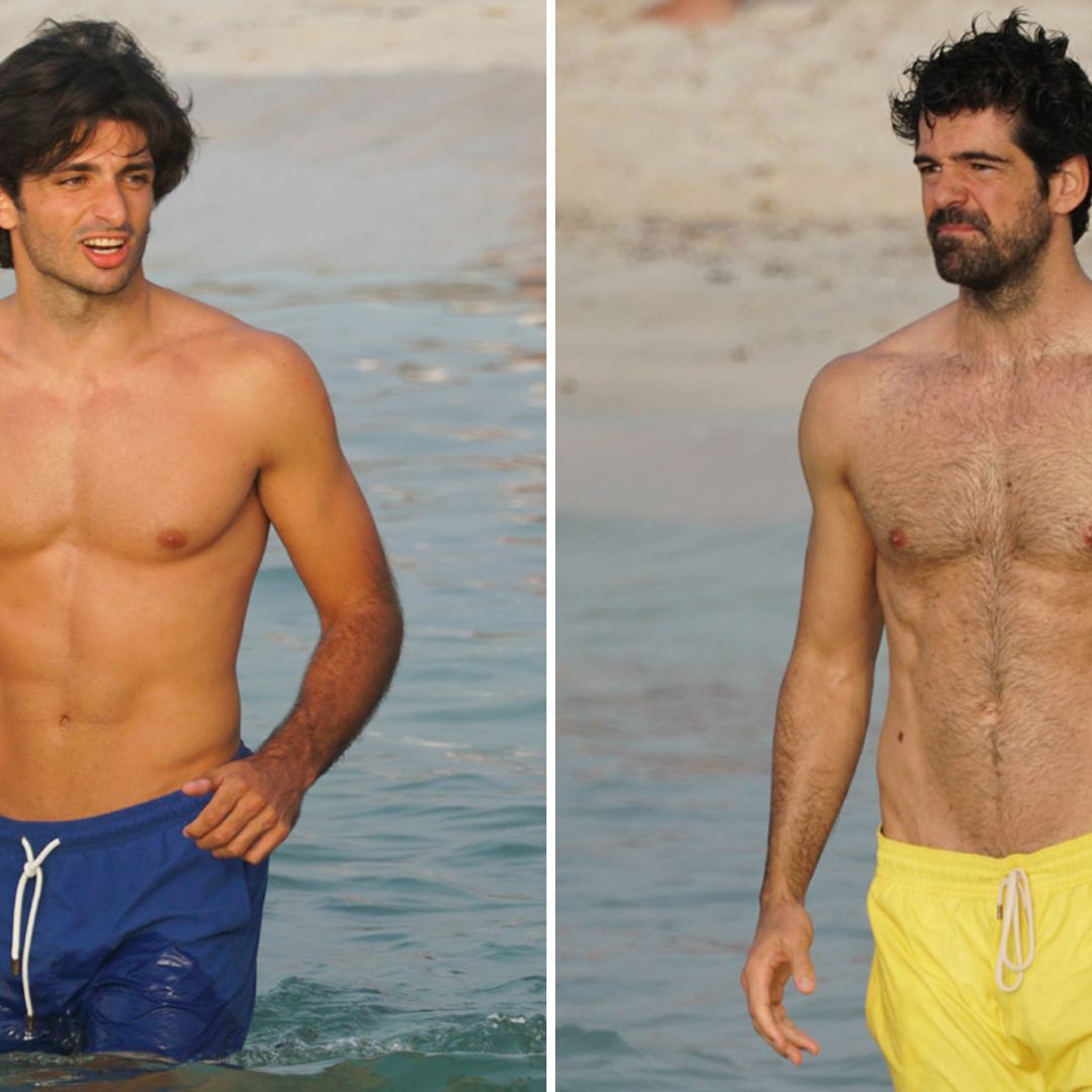 Carlos Sainz Jr. y Miguel Ángel Muñoz, dos cuerpos 10 luciendo abdominales en Formentera
