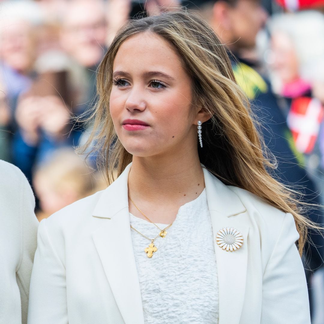 Princess Josephine of Denmar attends the birthday celebration at Aarhus City Hall to celebrate Princess Isabella Of Denmark's 18th birthday on April 11, 2025 in Aarhus, Denmark