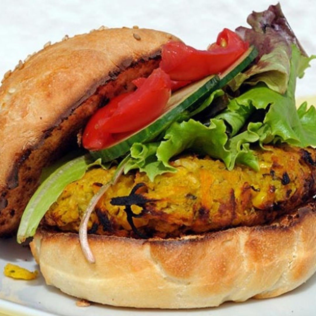 Hamburguesas veganas de garbanzos y pimientos del piquillo