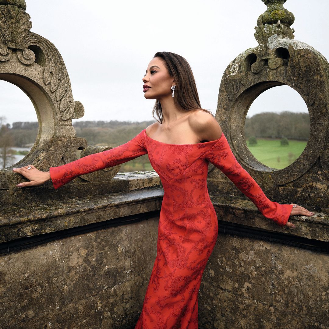 En la azotea de la mansión, donde en ocasiones celebra cócteles con sus invitados